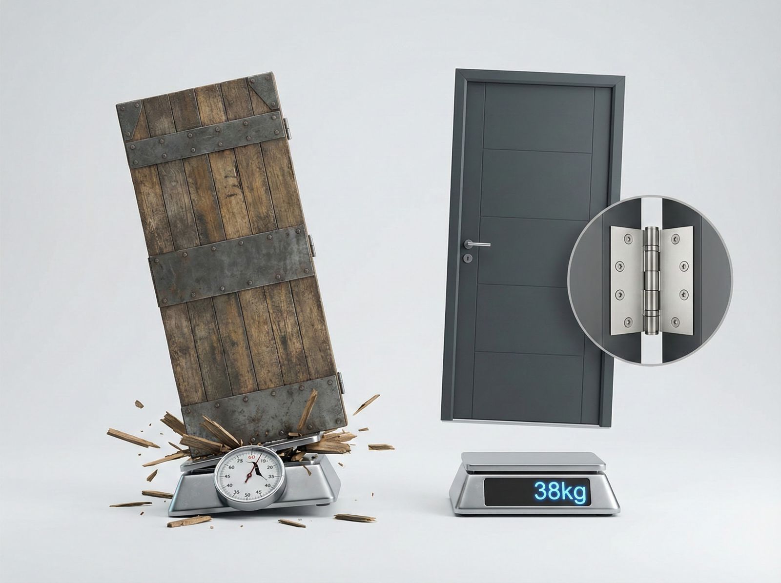 Cửa Composite DomiDoor chỉ 38kg