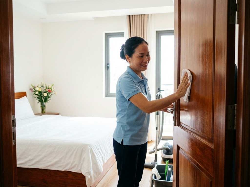 ve-sinh-cua-go-nhanh-cho-khach-san